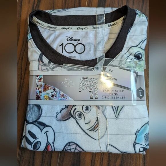 Disney 100 Men's Size Large Pajamas Brand New - Picture 12 of 14